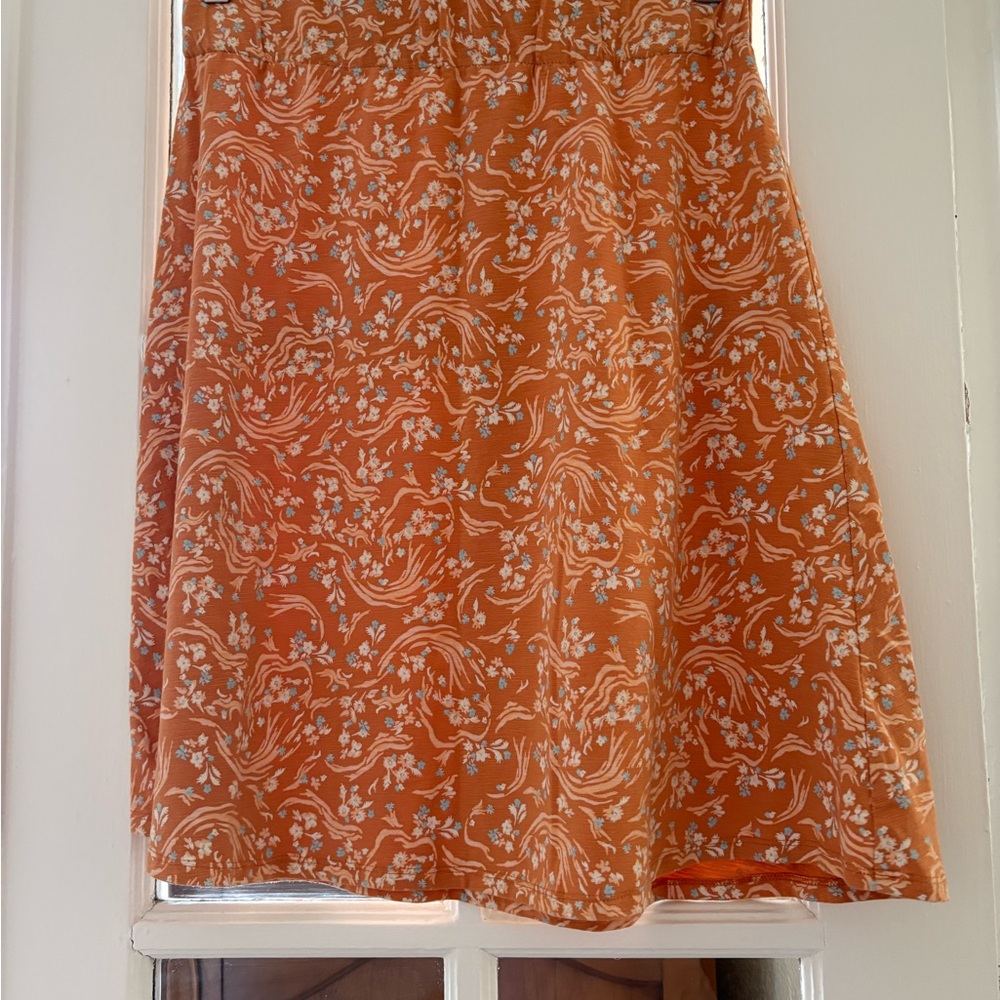 Floral Orange Skirt